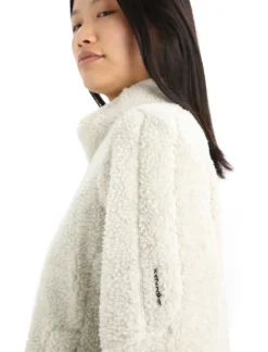 Discount Icebreaker Realfleece™ Merino High Pile Zip-Jacke Damen Ecru Heather/Snow