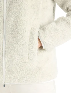 Discount Icebreaker Realfleece™ Merino High Pile Zip-Jacke Damen Ecru Heather/Snow