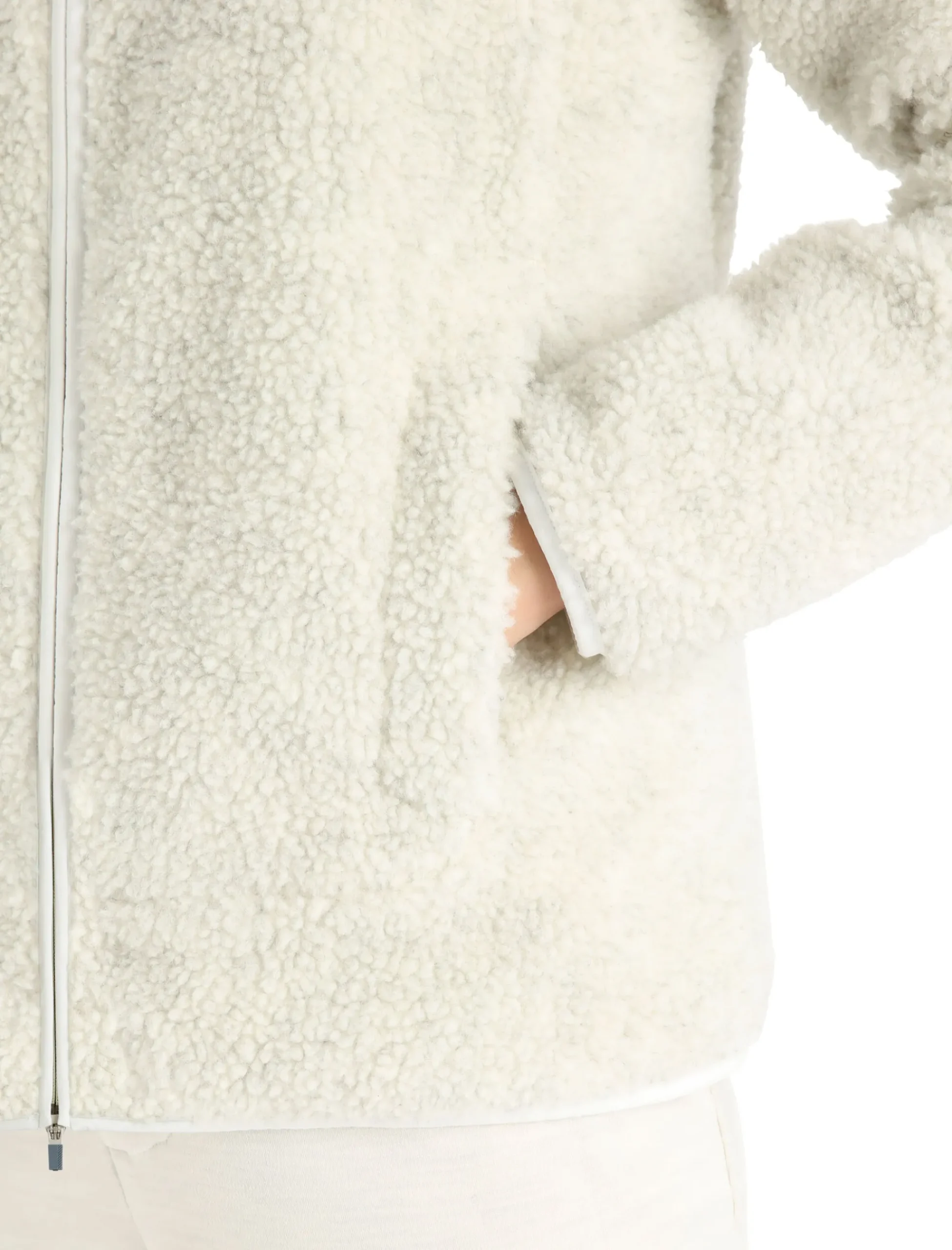 Discount Icebreaker Realfleece™ Merino High Pile Zip-Jacke Damen Ecru Heather/Snow