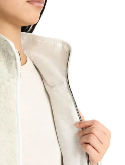 Discount Icebreaker Realfleece™ Merino High Pile Zip-Jacke Damen Ecru Heather/Snow