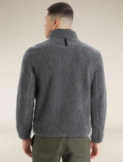 Clearance Icebreaker Realfleece™ Merino High Pile Half-Zip-Pullover Herren Gritstone Heather/Black