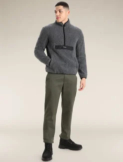 Clearance Icebreaker Realfleece™ Merino High Pile Half-Zip-Pullover Herren Gritstone Heather/Black