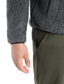 Clearance Icebreaker Realfleece™ Merino High Pile Half-Zip-Pullover Herren Gritstone Heather/Black