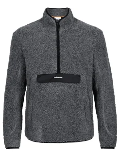 Clearance Icebreaker Realfleece™ Merino High Pile Half-Zip-Pullover Herren Gritstone Heather/Black