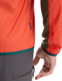 Flash Sale Icebreaker Shell+™ Merino Cotton Windbreaker Herren Vibrant Earth/Loden