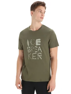 Flash Sale Icebreaker Tencel™ Cotton T-Shirt Natural Logo Herren Loden