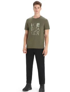 Flash Sale Icebreaker Tencel™ Cotton T-Shirt Natural Logo Herren Loden