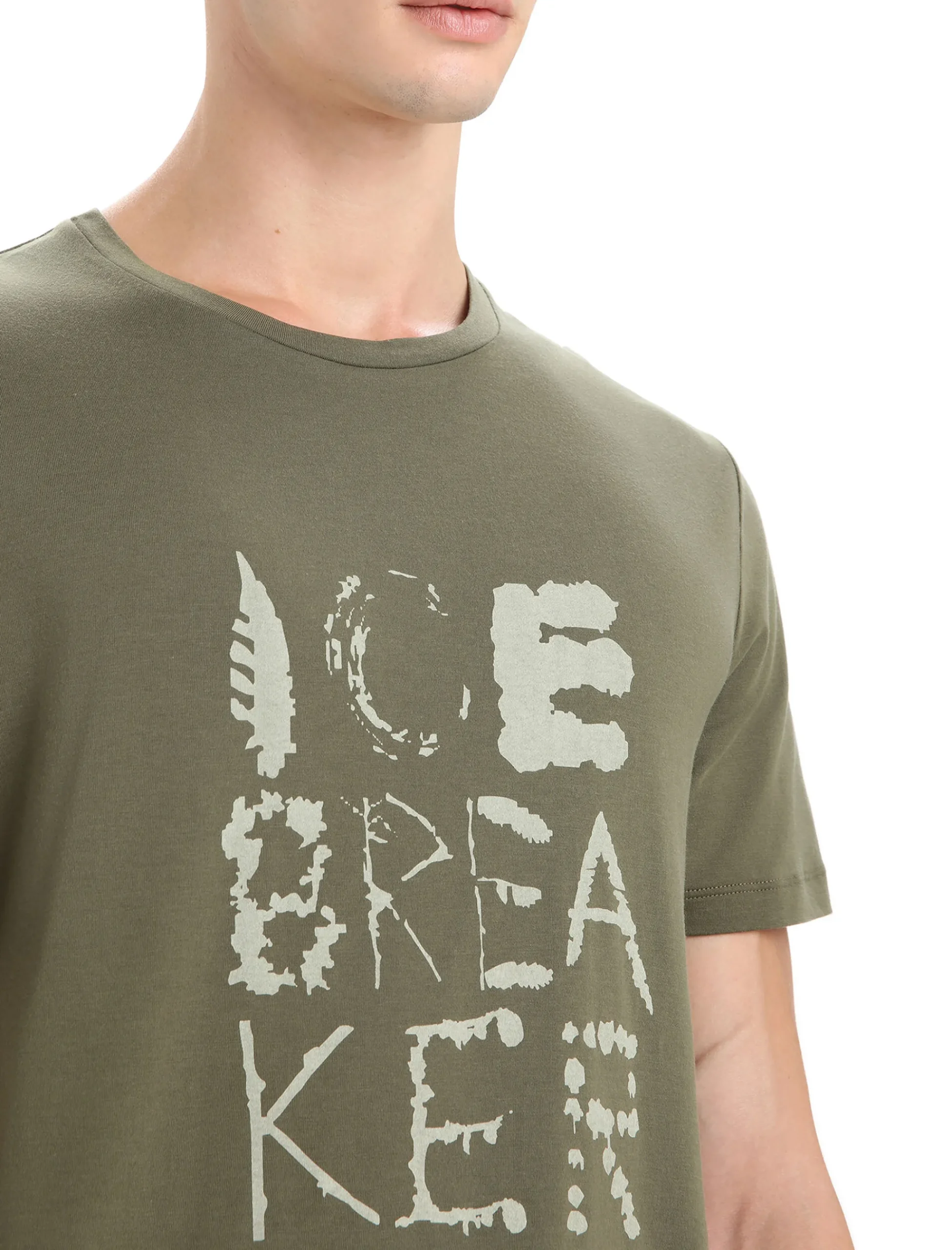 Flash Sale Icebreaker Tencel™ Cotton T-Shirt Natural Logo Herren Loden