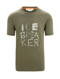 Flash Sale Icebreaker Tencel™ Cotton T-Shirt Natural Logo Herren Loden