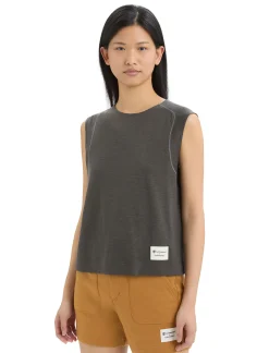 Discount Icebreaker Timberland X Merino Leinen Armelloses Top Damen Onyx