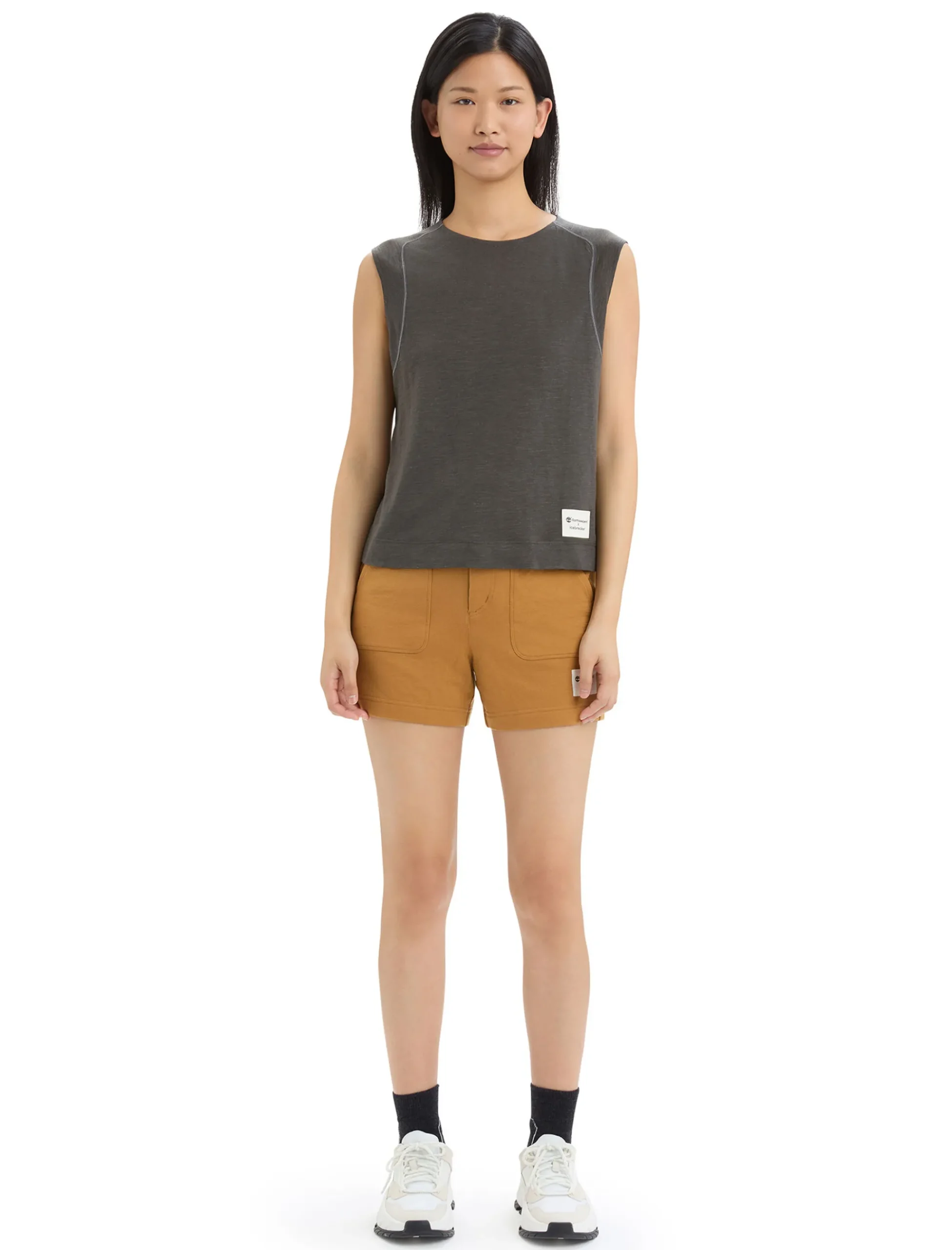 Discount Icebreaker Timberland X Merino Leinen Armelloses Top Damen Onyx