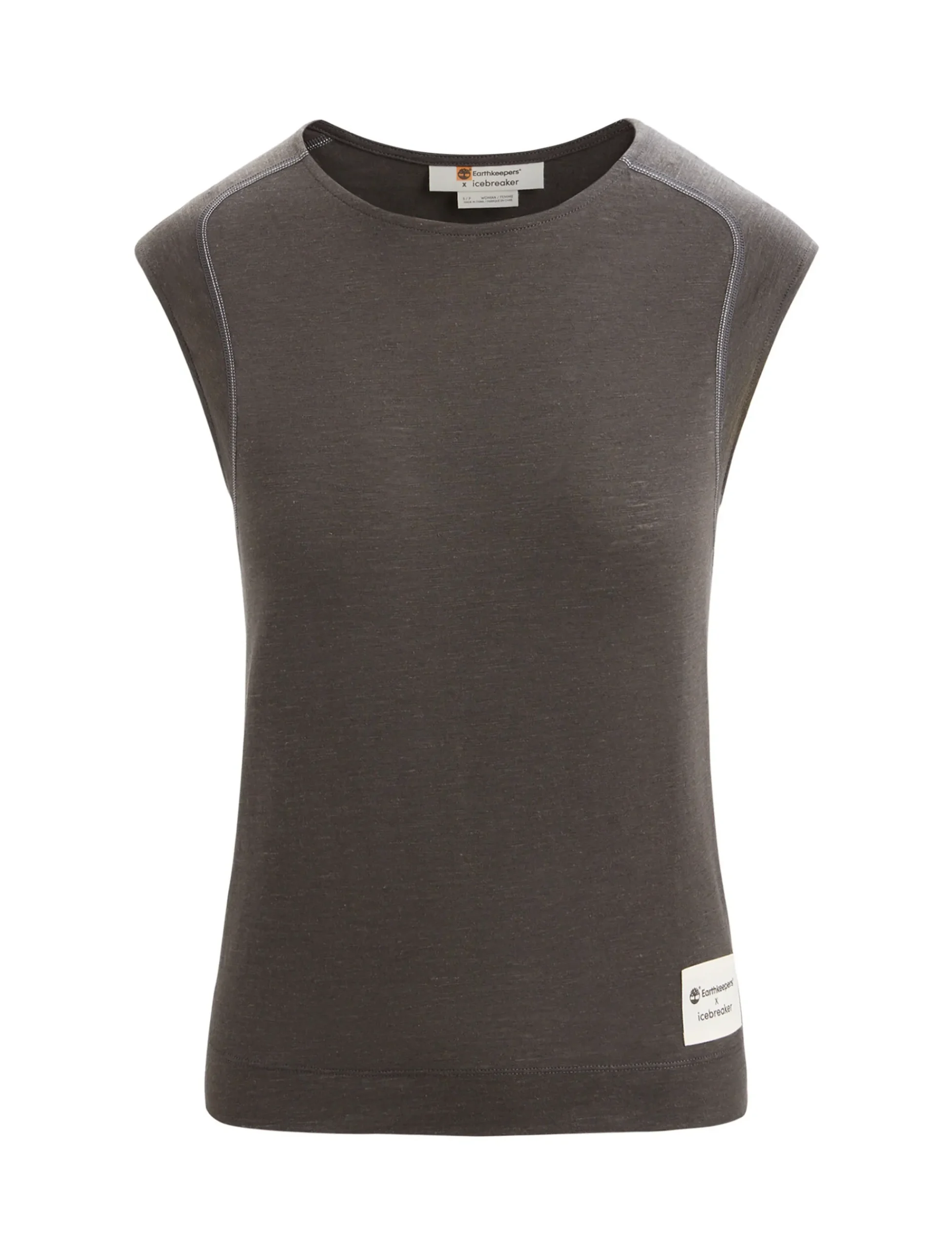 Discount Icebreaker Timberland X Merino Leinen Armelloses Top Damen Onyx