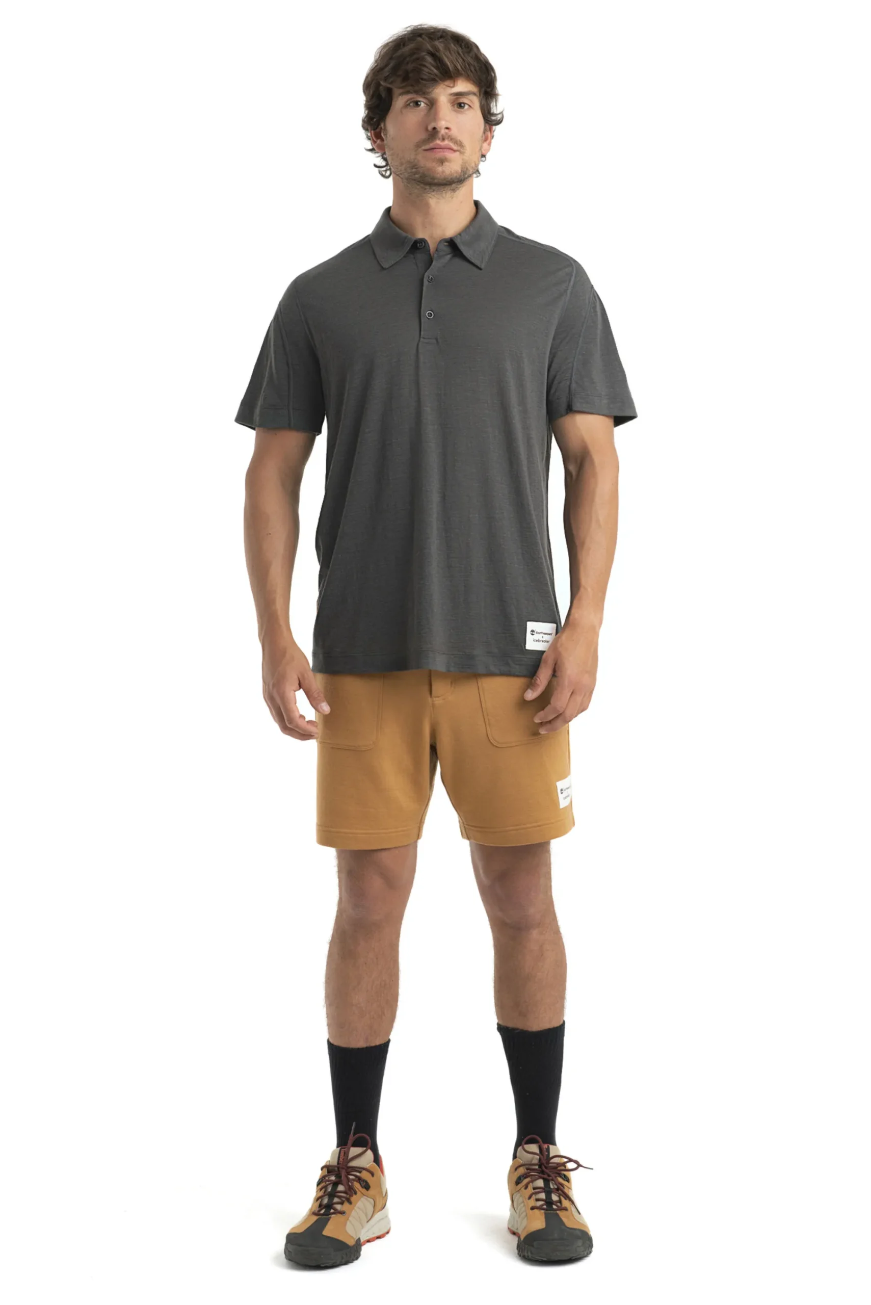 New Icebreaker Timberland X Merino Terry Chino Shorts Herren Wheat Boot/Sand