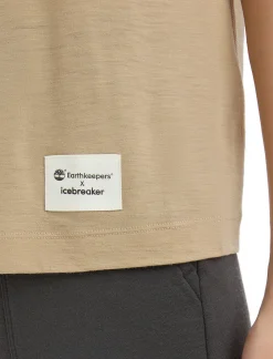 Shop Icebreaker Timberland X Merino Zoneknit™ T-Shirt Damen Sand/Chalk