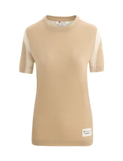 Shop Icebreaker Timberland X Merino Zoneknit™ T-Shirt Damen Sand/Chalk