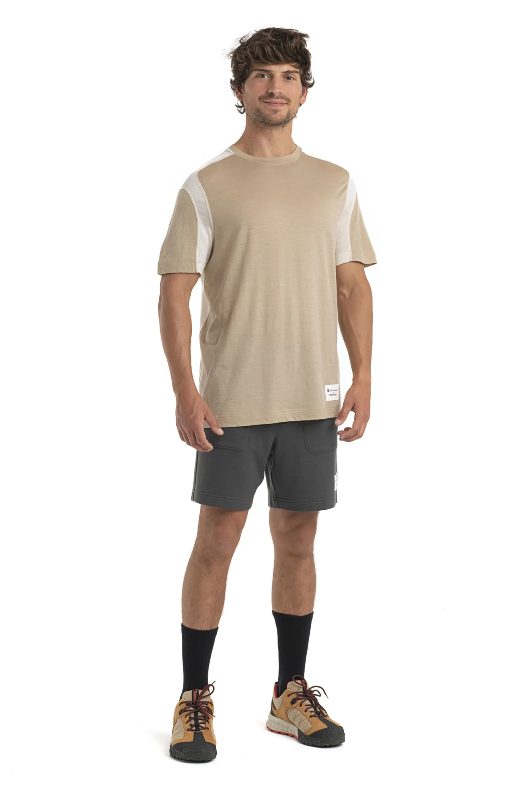 Store Icebreaker Timberland X Merino Zoneknit™ T-Shirt Herren Sand/Chalk
