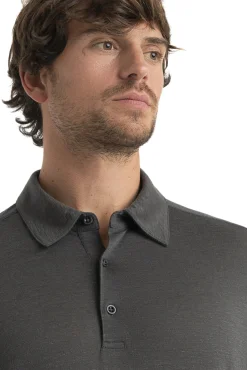 Cheap Icebreaker Timberland X Merino Leinen Kurzarmpolo Herren Onyx