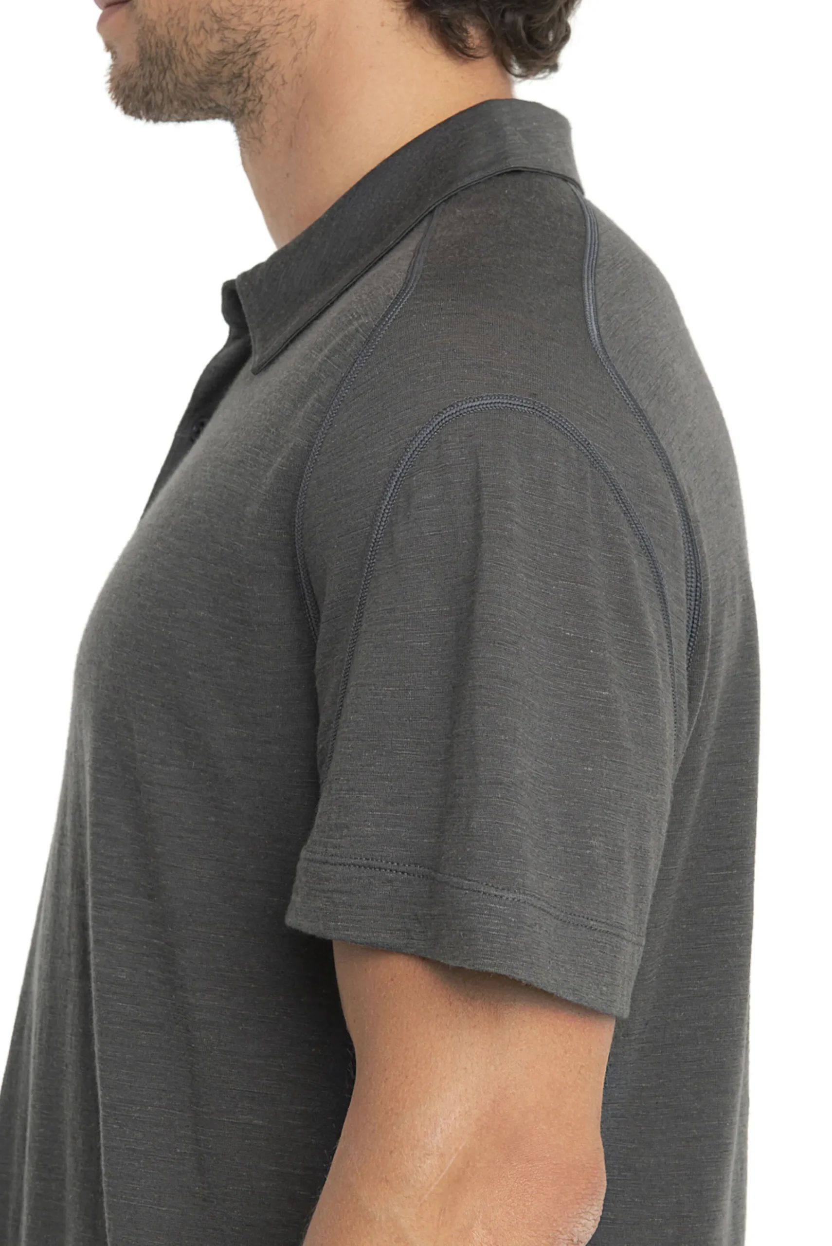 Cheap Icebreaker Timberland X Merino Leinen Kurzarmpolo Herren Onyx