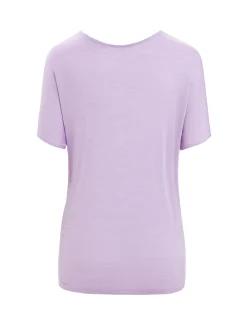Cheap Icebreaker Wendbares Merino Drayden T-Shirt Damen Purple Gaze