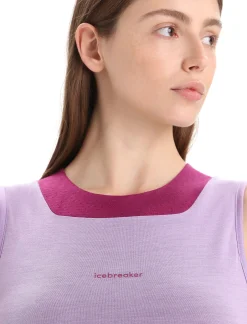 Discount Icebreaker Zoneknit™ Merino Bh-Tanktop Damen Purple Gaze/Go Berry