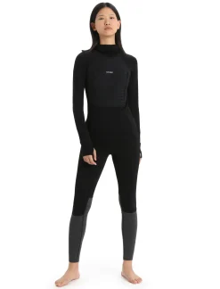New Icebreaker Zoneknit™ Merino Isolierter Zip-Hoodie Damen Black