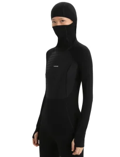 New Icebreaker Zoneknit™ Merino Isolierter Zip-Hoodie Damen Black