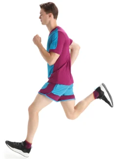 Best Icebreaker Zoneknit™ Merino Kurzarmshirt Geodetic Herren Geo Blue/Go Berry