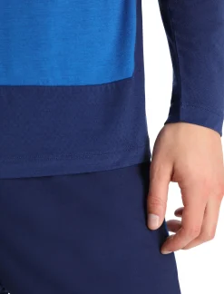 New Icebreaker Zoneknit™ Merino Langarmshirt Herren Lazurite/Royal Navy