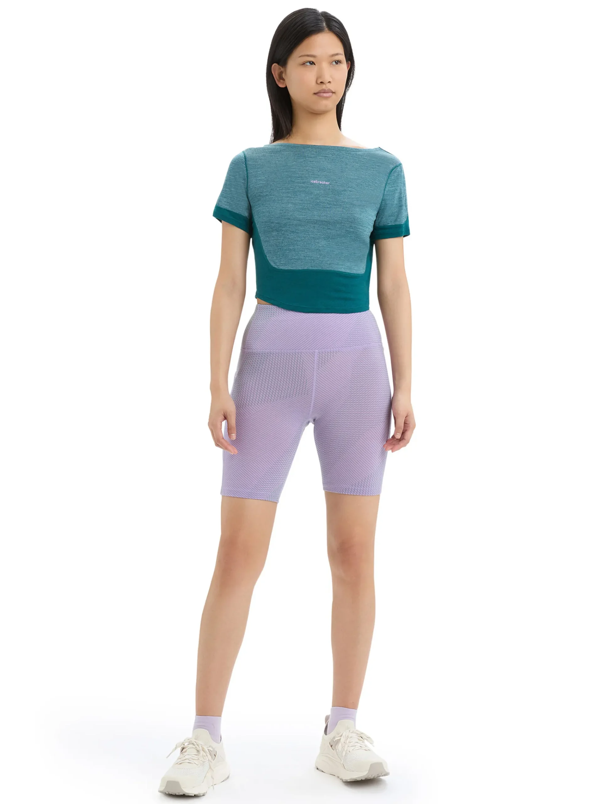 Shop Icebreaker Zoneknit™ Merino Scoop Back T-Shirt Damen Green Glory Heather