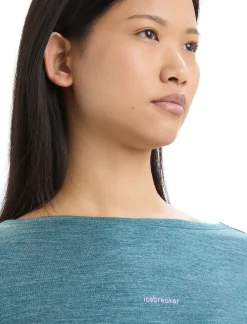 Shop Icebreaker Zoneknit™ Merino Scoop Back T-Shirt Damen Green Glory Heather