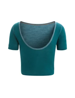 Shop Icebreaker Zoneknit™ Merino Scoop Back T-Shirt Damen Green Glory Heather