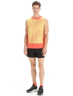 Clearance Icebreaker Zoneknit™ Merino Tanktop Geodetic Herren Summer/Vibrant Earth