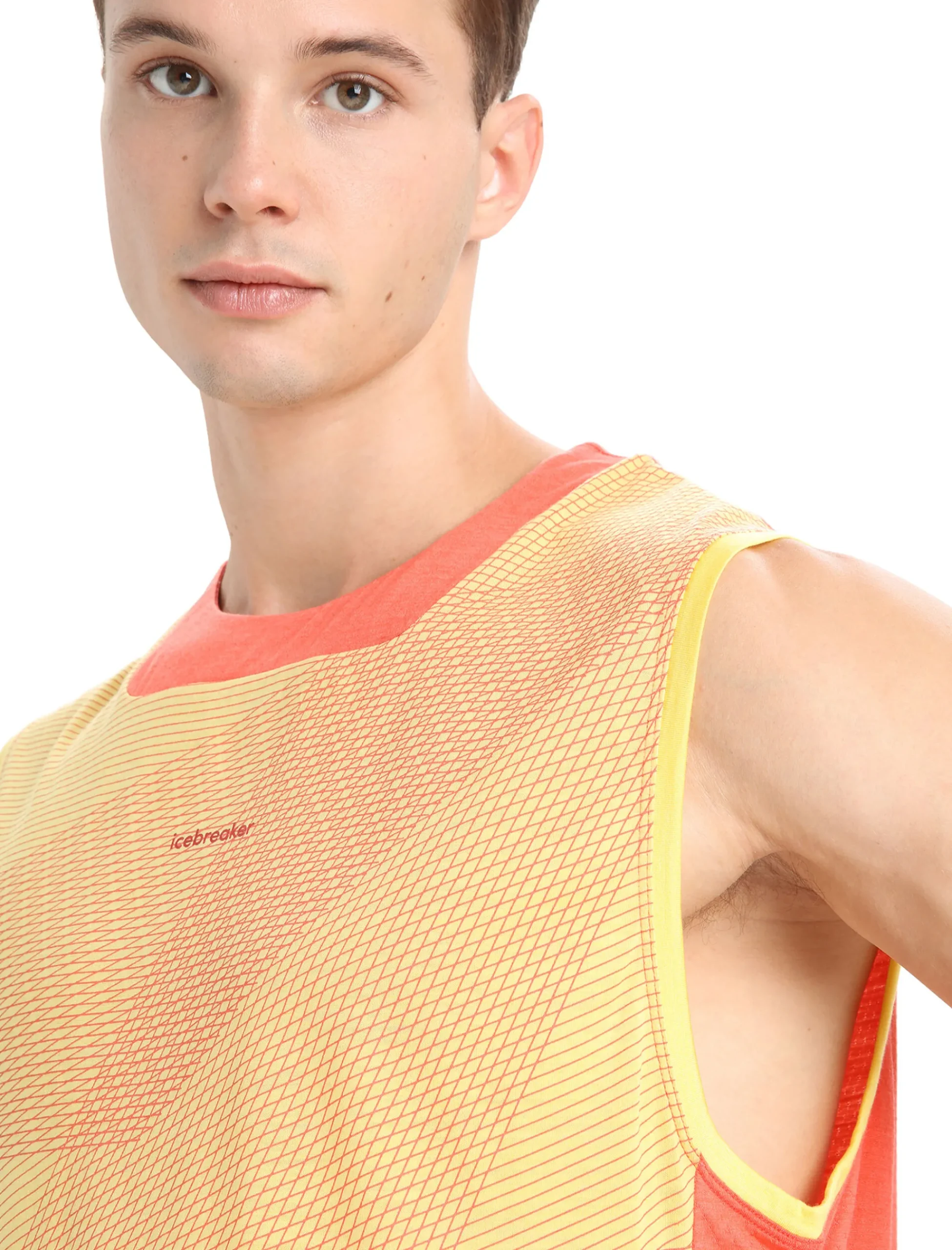 Clearance Icebreaker Zoneknit™ Merino Tanktop Geodetic Herren Summer/Vibrant Earth