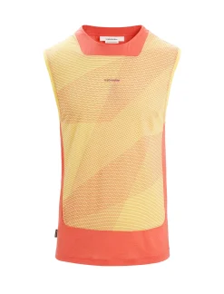 Clearance Icebreaker Zoneknit™ Merino Tanktop Geodetic Herren Summer/Vibrant Earth
