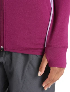 Sale Icebreaker Zoneknit™ Merino Zip-Hoodie Damen Go Berry/Purple Gaze