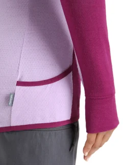 Sale Icebreaker Zoneknit™ Merino Zip-Hoodie Damen Go Berry/Purple Gaze