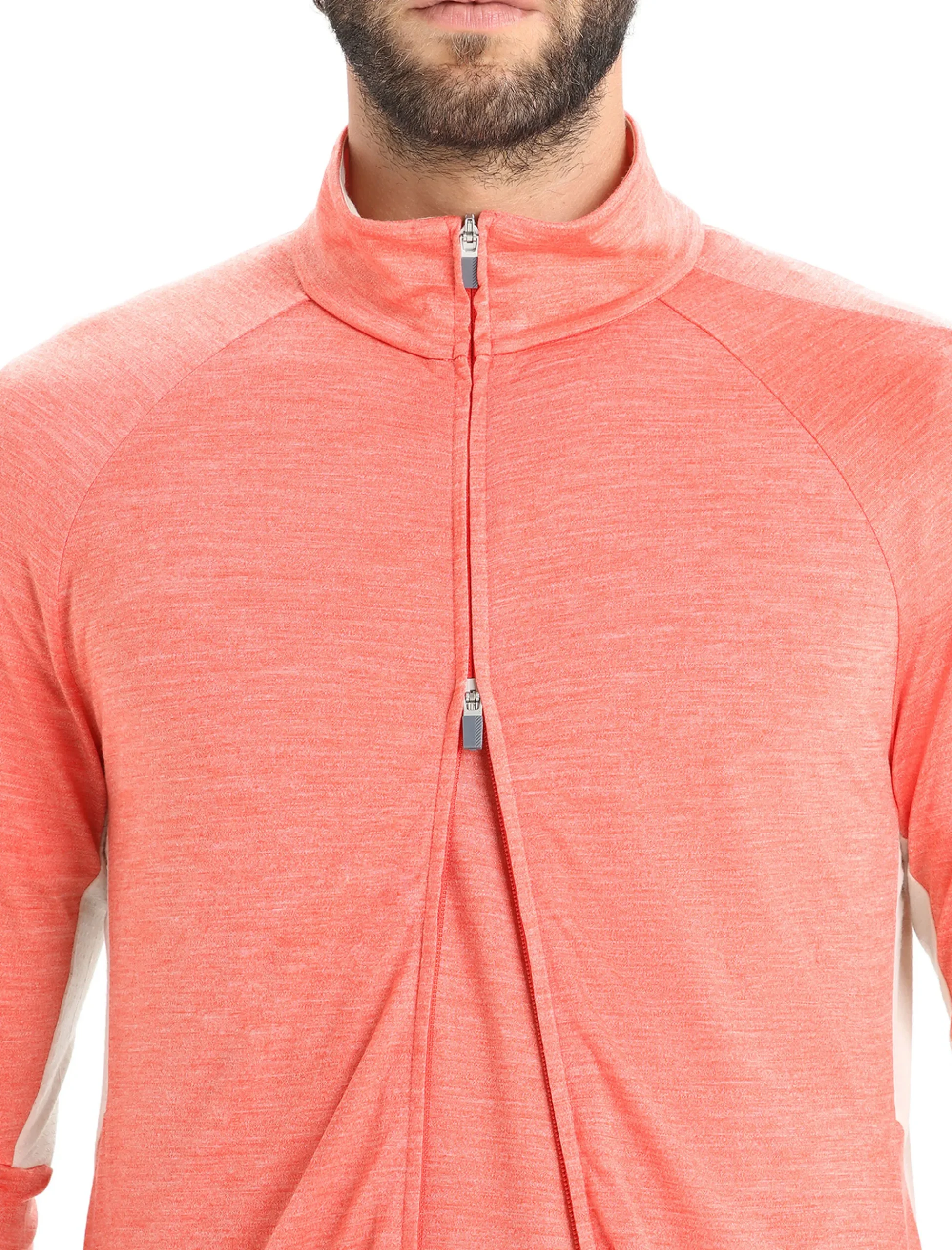 Sale Icebreaker Zoneknit™ Merino Zip-Jacke Herren Vibrant Earth Heather/Chalk