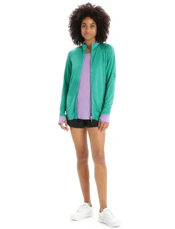Best Icebreaker Zoneknit™ Merino Zip-Jacke Damen Fresh/Purple Gaze