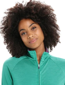 Best Icebreaker Zoneknit™ Merino Zip-Jacke Damen Fresh/Purple Gaze