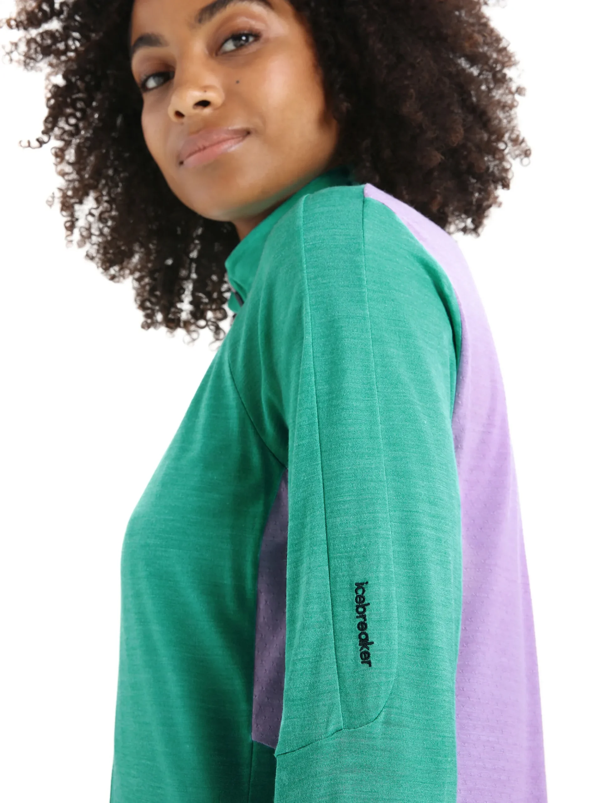 Best Icebreaker Zoneknit™ Merino Zip-Jacke Damen Fresh/Purple Gaze