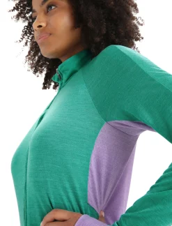 Best Icebreaker Zoneknit™ Merino Zip-Jacke Damen Fresh/Purple Gaze